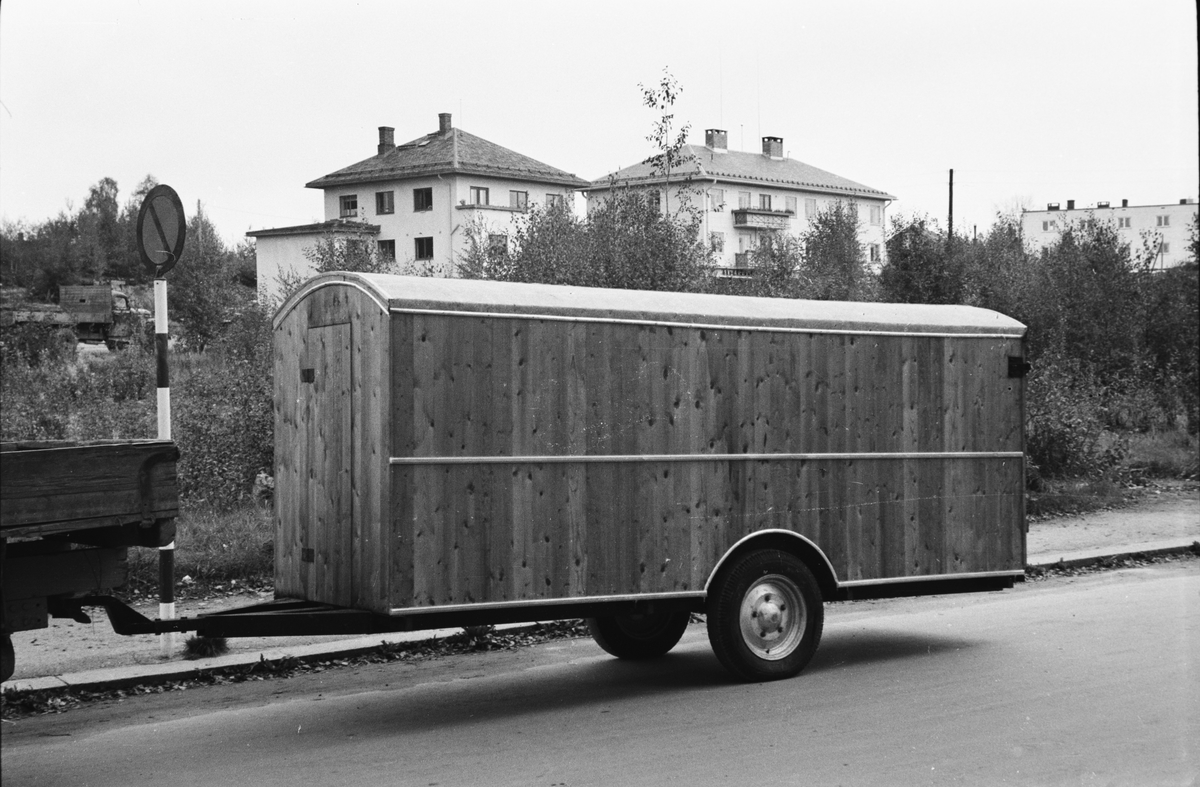 Tilhengerbrakke. Storgata, Leiret. Elverum. 
