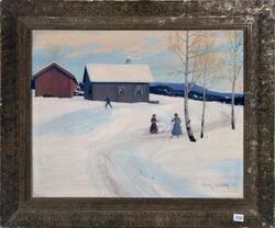 Vinterlandskap [Maleri]