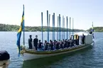 Övning att ro Vasaorden inför bröllopet mellan Kronprinsessan Victoria och Daniel Westling, vid Berga örlogsbas 2010.