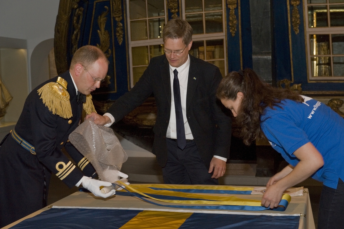 Tronarvingeflaggceremoni på Sjöhistoriska museet.