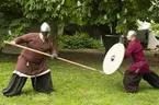 Skeppsdagar med vikingabåtar och vikingaläger på ängen vid Sjöhistoriska.