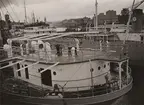 Lastmotorfartyget BRASIL av Stockholm, byggt i Göteborg 1935. Akterskepp.