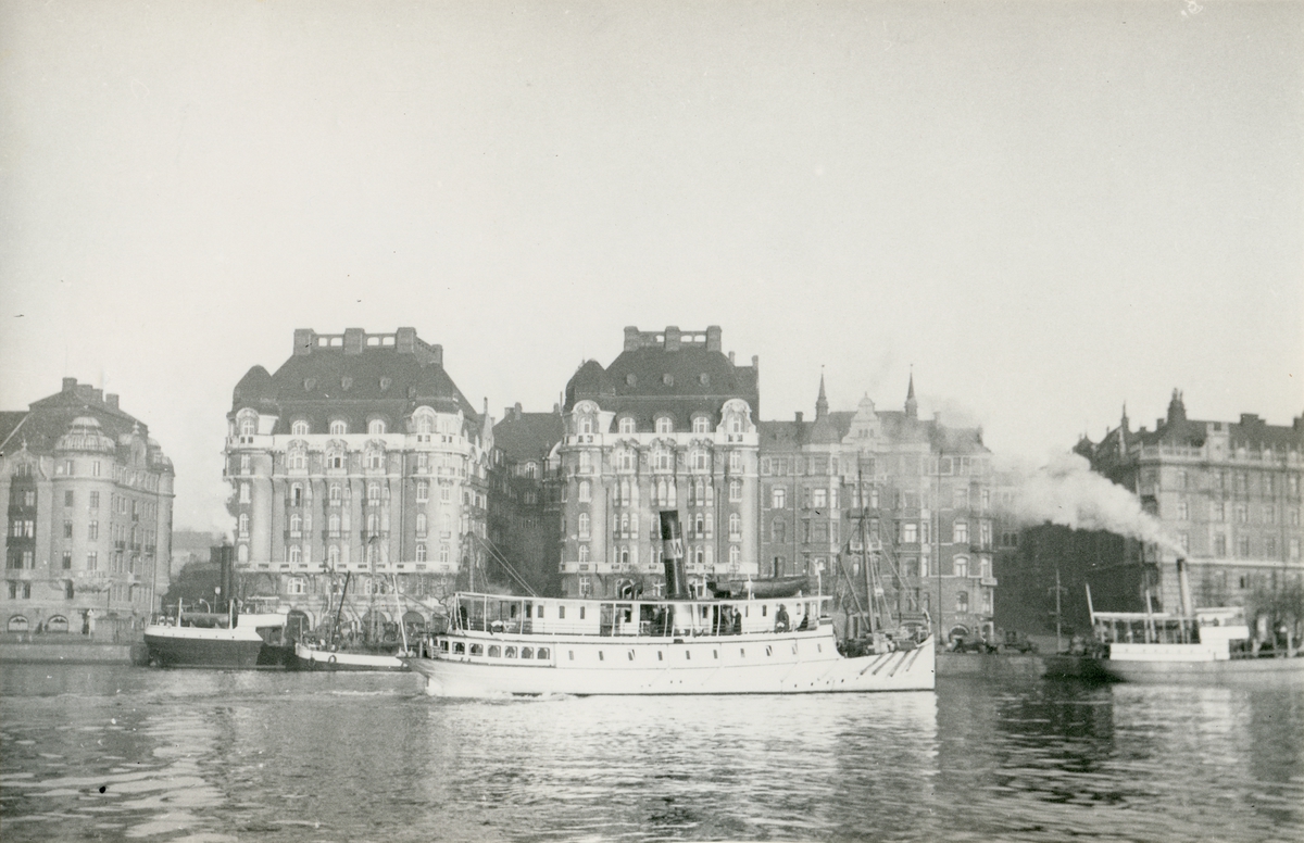 Skärgårdsångaren REX i Nybroviken, Stockholm.