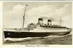 Italienska oceanångaren S/S CONTE DI SAVOIA. Vykort.