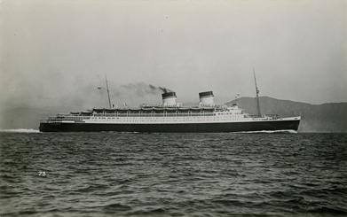 Italienska oceanångaren S/S CONTE DI SAVOIA.