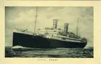Italienska oceanångaren CONTE ROSSO. Vykort.