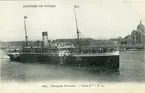 Franska last- och passagerarångaren CORTE II. Vykort.
