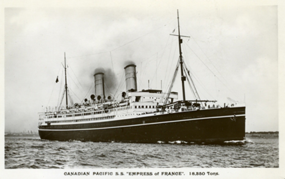 Canadian Pacific S.S. "Empress of France". 18,350 Tons.