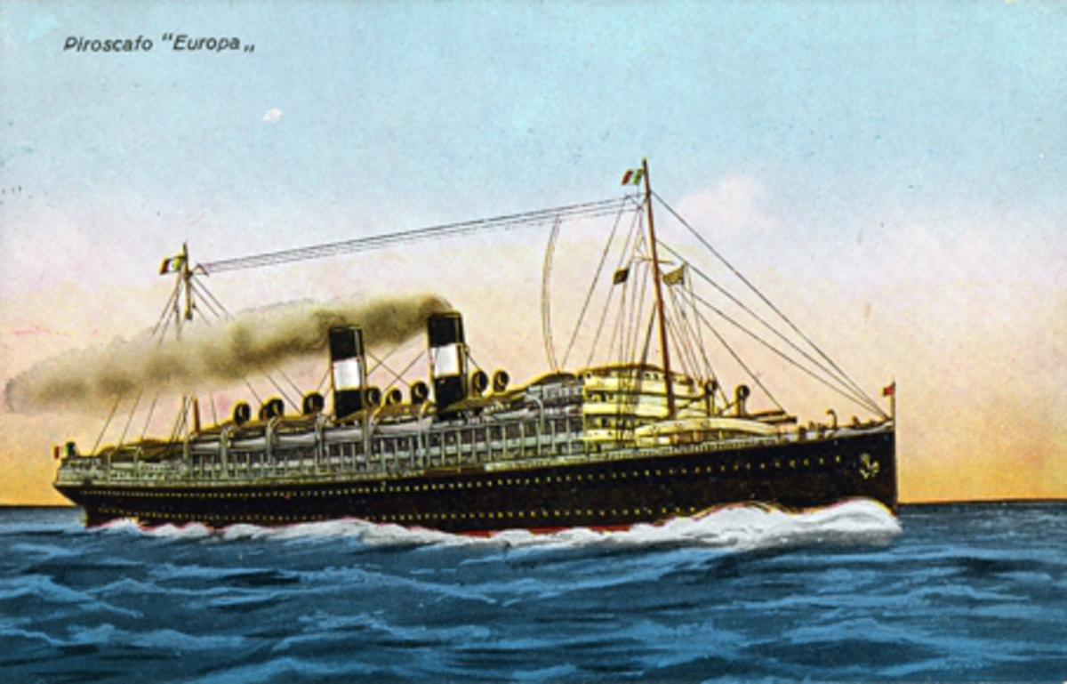 Piroscafo "Europa"Ediz. F. Cali - Genova.