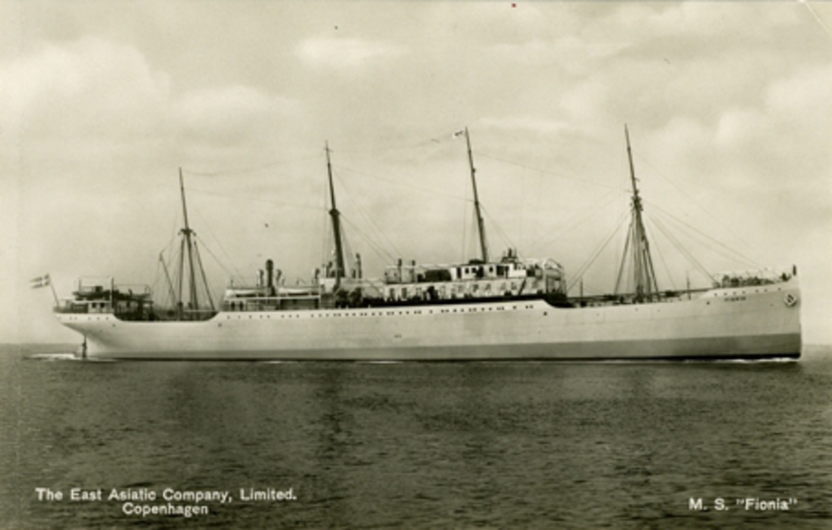 The East Asiatic Company, Limited, Copenhagen. M.S. "Fionia"