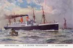 United States Lines. S.S. Georg Washington. U.S. Government ship.