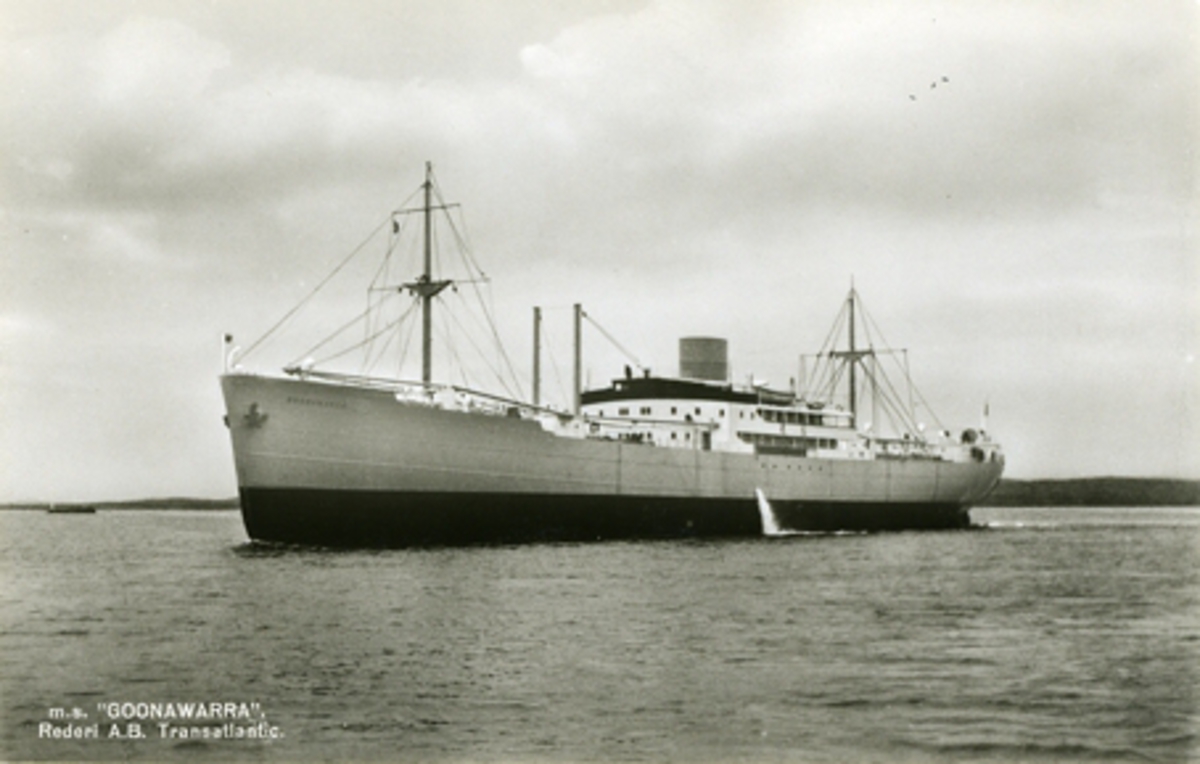 m.s. "Goonawarra". rederi AB Transatlantic.
