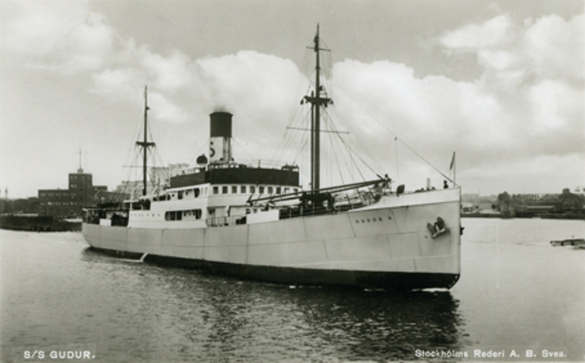 S/S Gudur. Stockholms Rederi A. B. Svea.