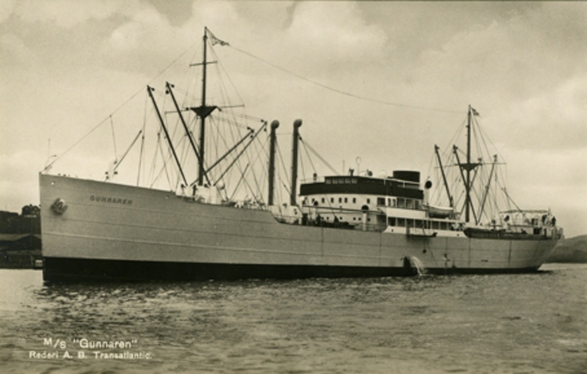 M/S "Gunnaren" Rederi AB Transatlantic.
