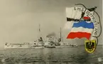 Tyska slagskeppet SMS OSTFRIESLAND. Vykort.