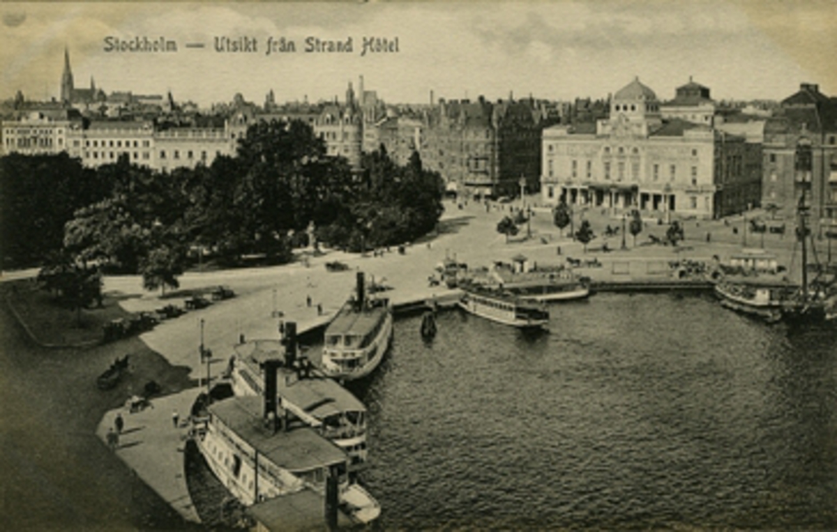 Stockholm - Utsikt från Strand Hotel
Förlag Nordisk Konst, Stockholm. 6007/5 Import.