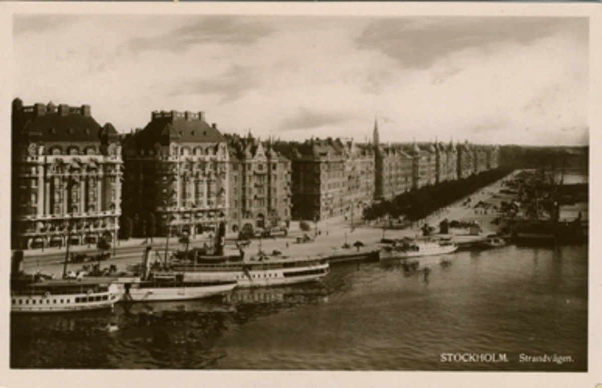 Stockholm. Strandvägen.
Förlag Nordisk Konst Stockholm. 6002/6 Import