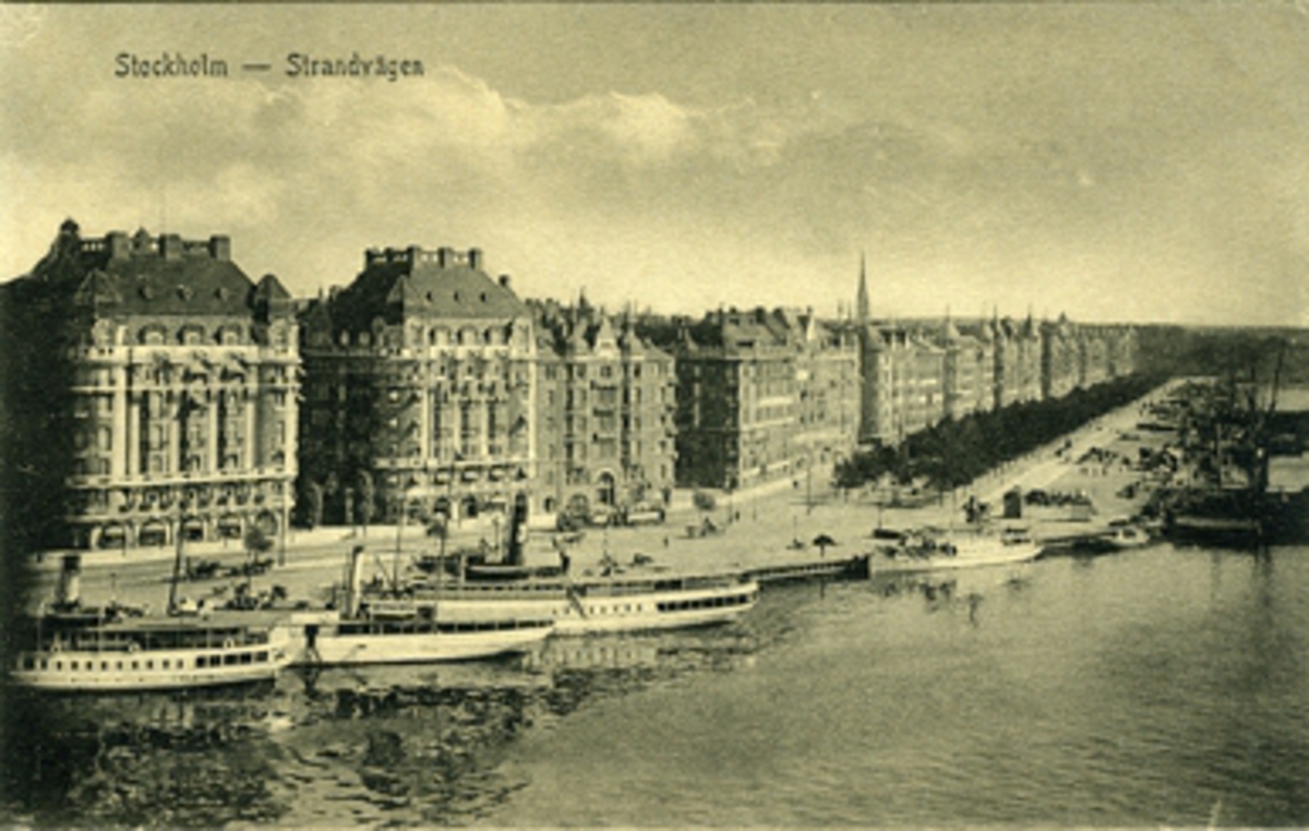 Stockholm. Strandvägen.
Förlag Nordisk Konst Stockholm. 6002/6 Import