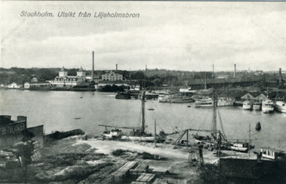 Stockholm. Utsikt från Liljeholmsbron
