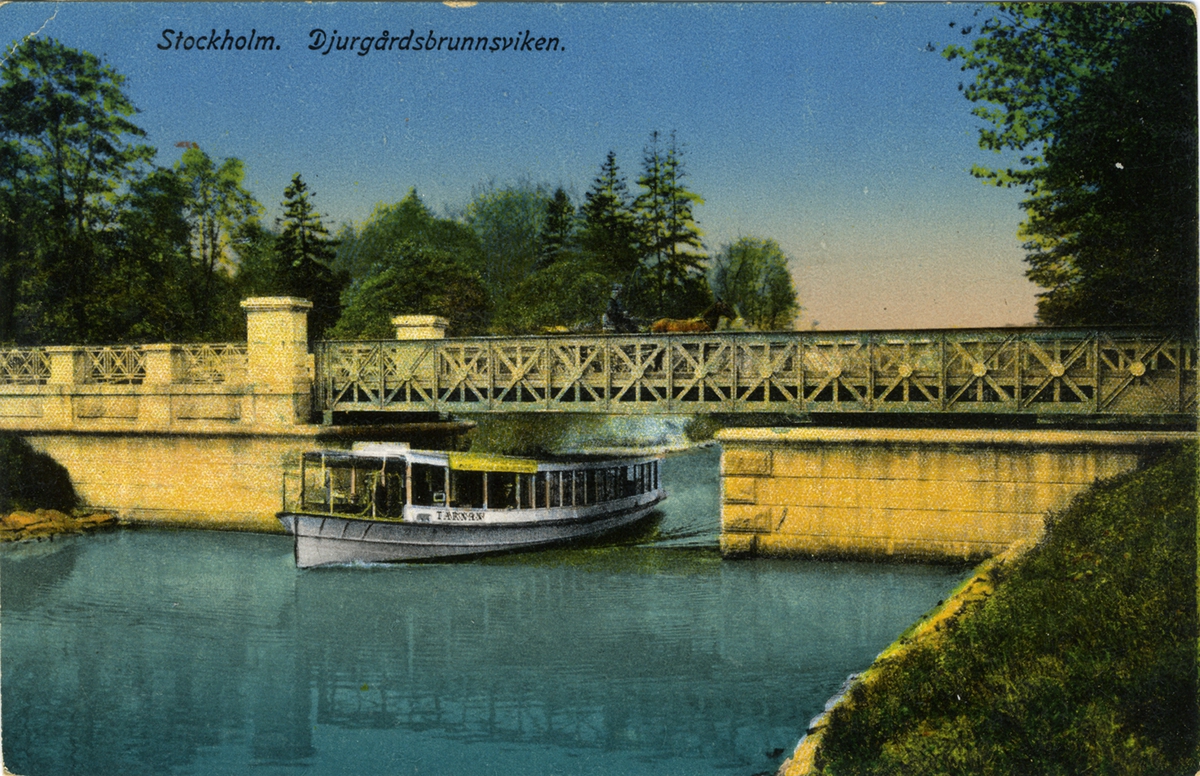 Stockholm. Djurgårdsbrunnsviken.
Import. Axel Eliassons Konstförlag, Stockholm. No. 4116