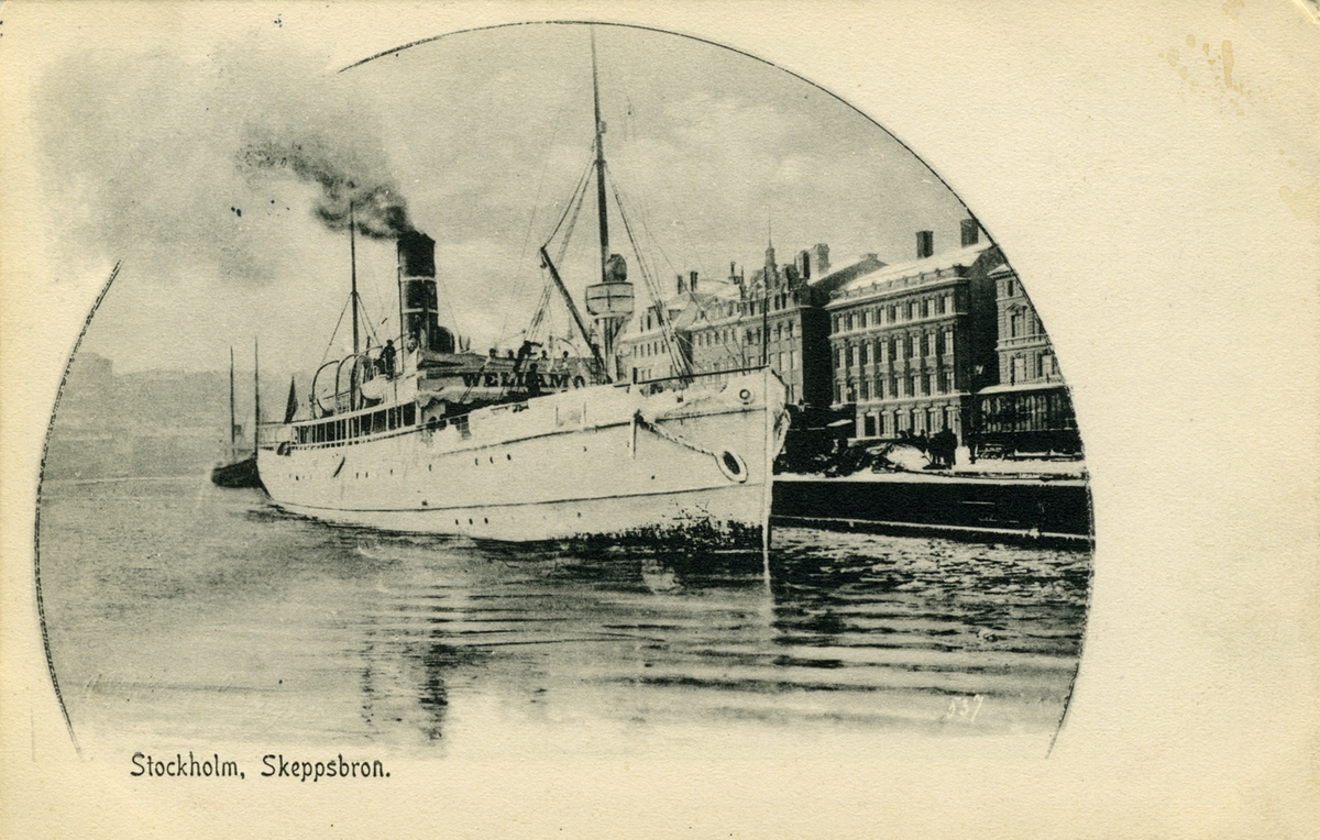 Stockholm, Skeppsbron.
Brefkort....