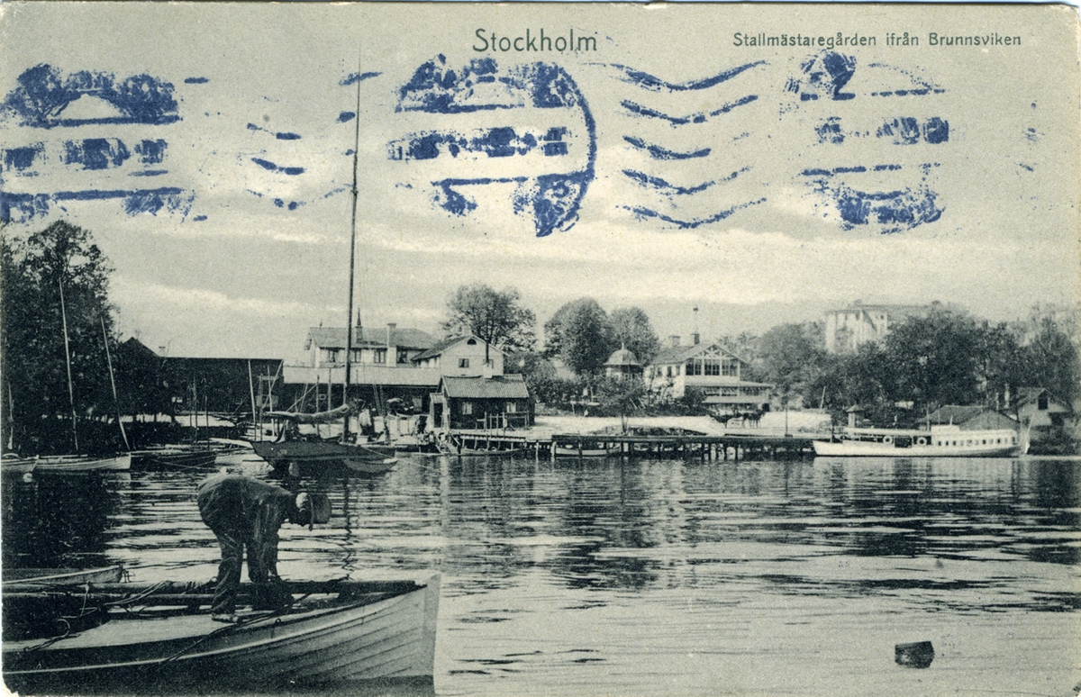 Stockholm. Stallmästargården från Brunnsviken.