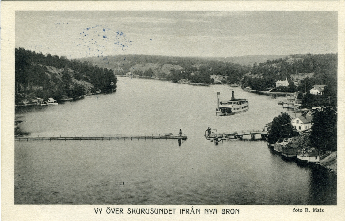 Vy över Skurusundet ifrån nya bron.
foto R Matz
N 43 Import