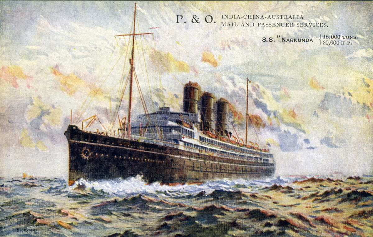 P. & O. India-China-Australia Mail and Passenger Service. S.S. "Narkunda"....