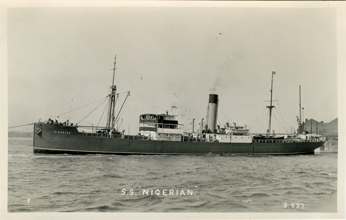 S.S. "Nigerian." S.537
Copyright B. & A. Feilden, Blundellsands, Liverpool 23.