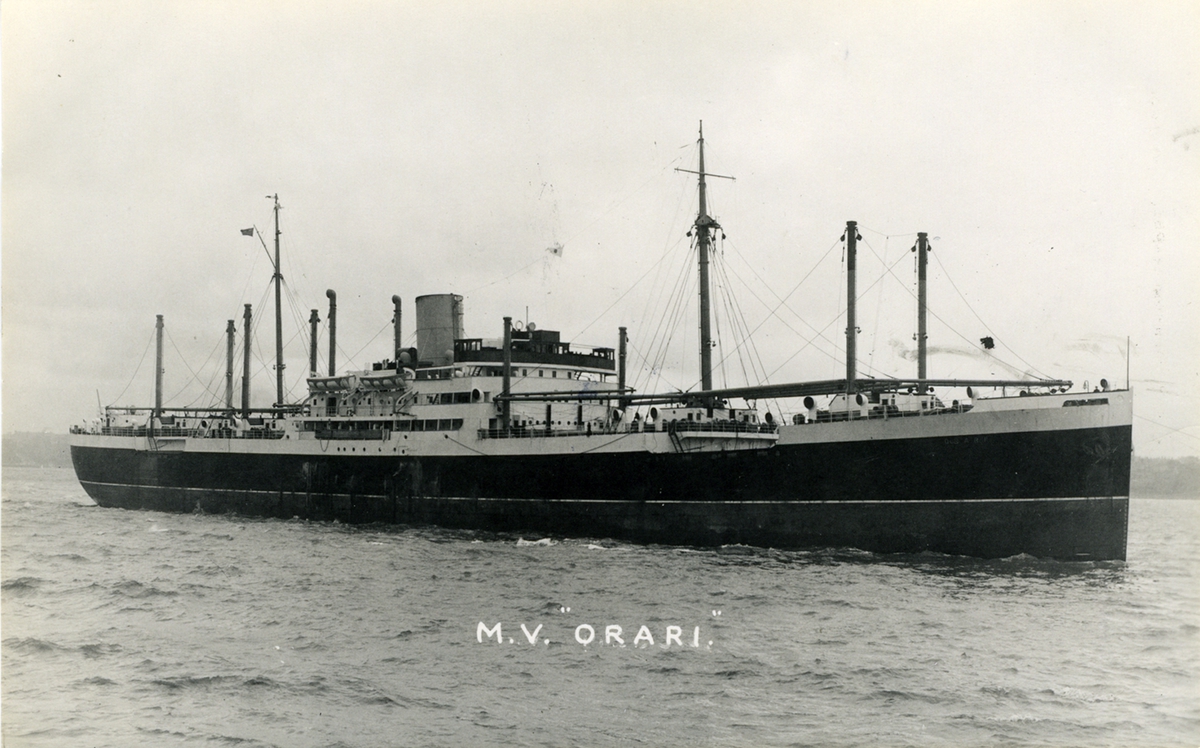 M.V."Orari."
Copyright B & A Feilden, Blundellsands, Liverpool.