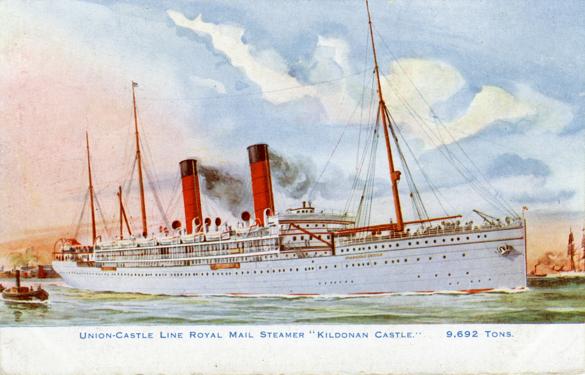 "Union Castle Line Royal Mail Steamer "Kildonan Castle", 9,692 Tons."
Album 6 foto 52
