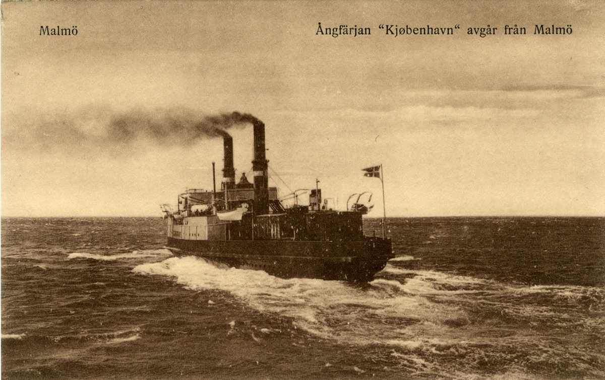"Malmö". "Ångfärjan "Kjöbenhavn" avgår från Malmö"
Album 6, foto 58
