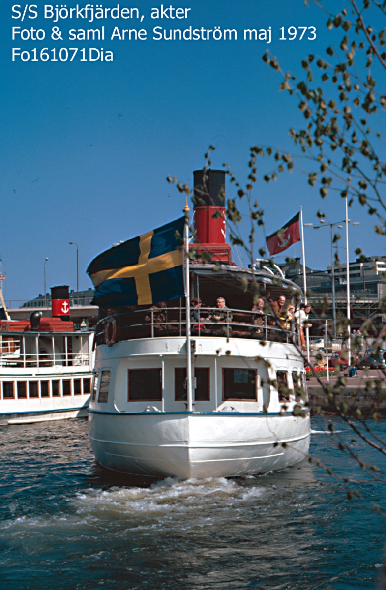 Saltsjön/Björkfjärden akterifrån