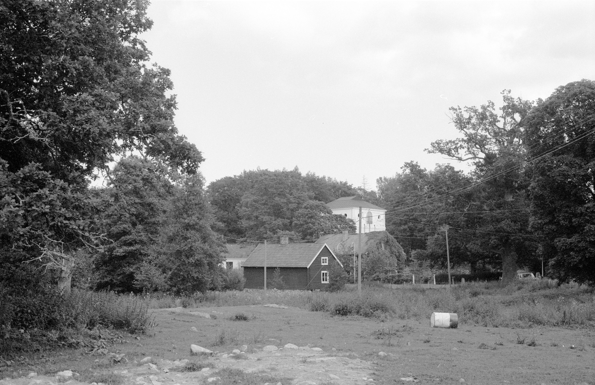 Vy över masugnen, Vällnora bruk, Knutby-Åsby 1:19, Vällnora, Knutby socken, Uppland 1987