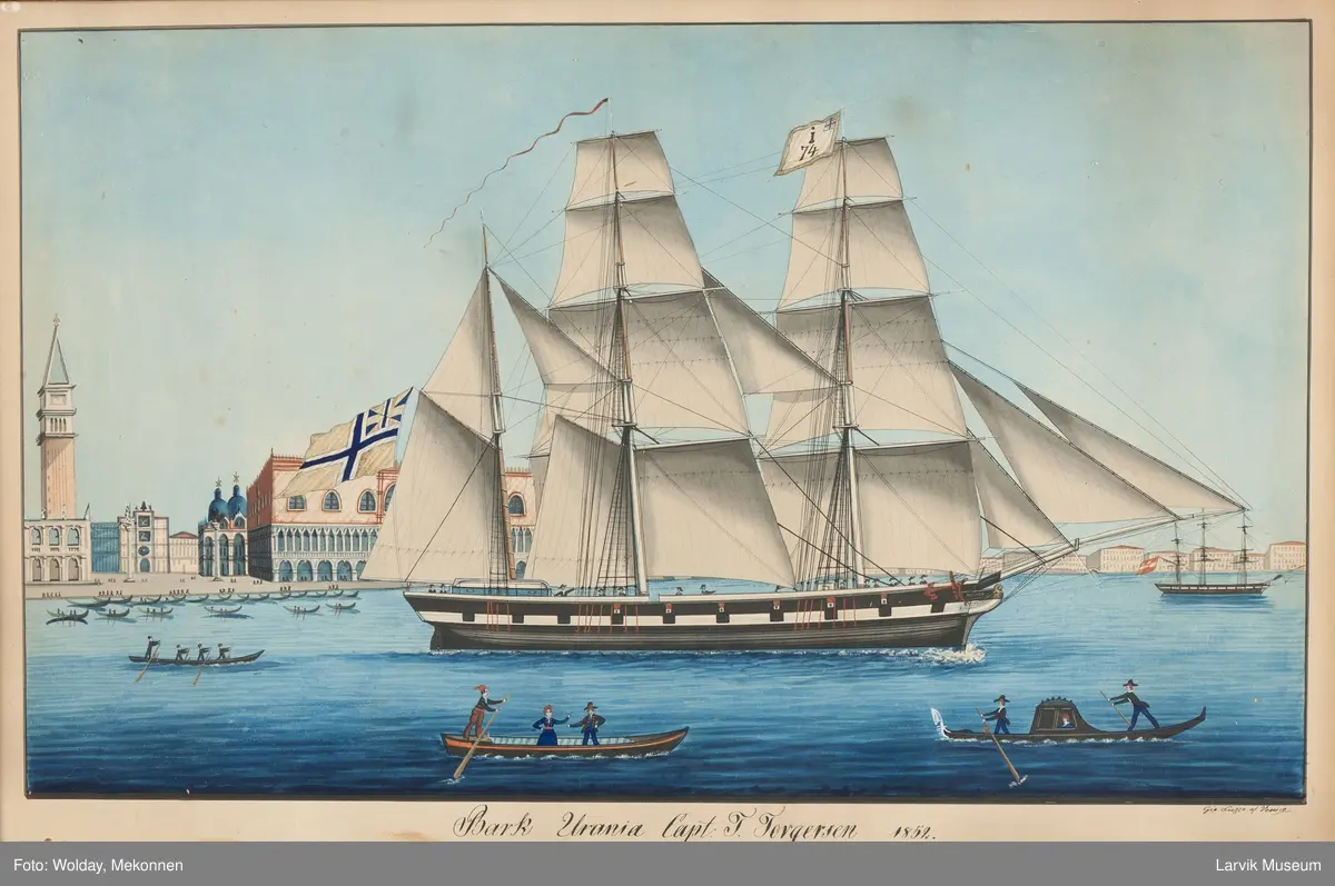 Bark Urania i Venezia, 1852
