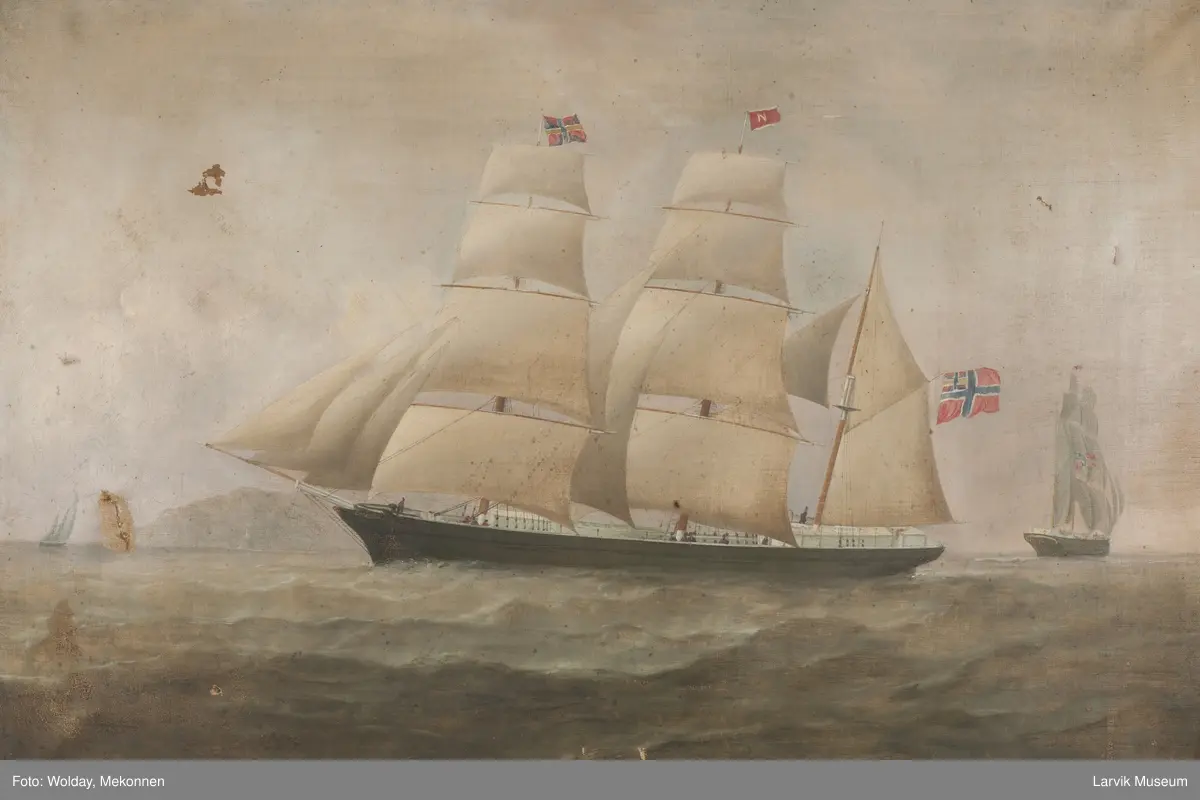 Barken "Norge" av Laurvig. Skip