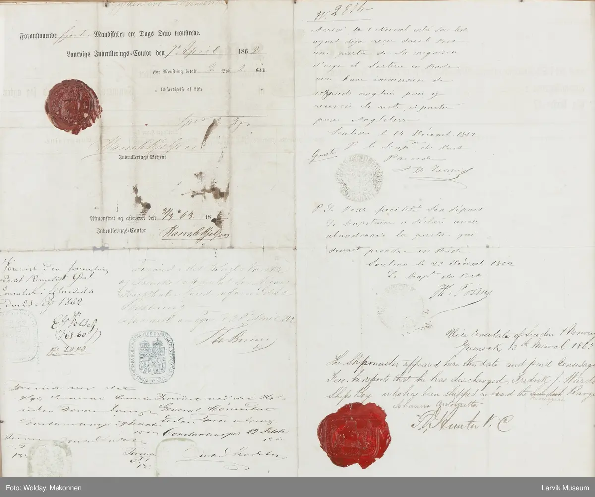 Folkeliste "Gyldenløve" av Laurvig, 2. april 1855