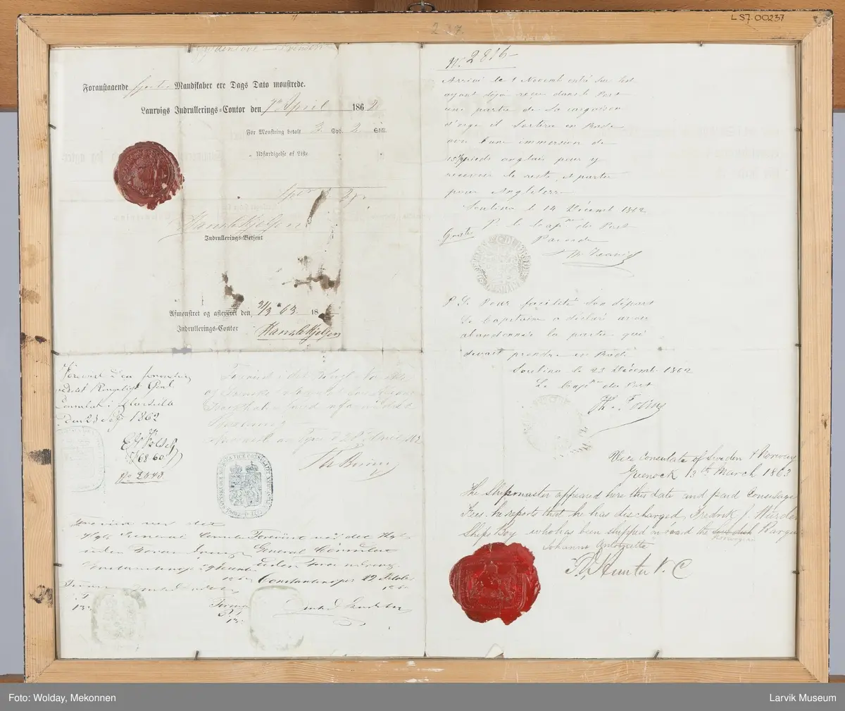 Folkeliste "Gyldenløve" av Laurvig, 2. april 1855
