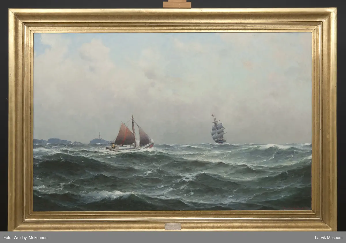 Losbåt ved Geitungen fyr utenfor Skudeneshavn