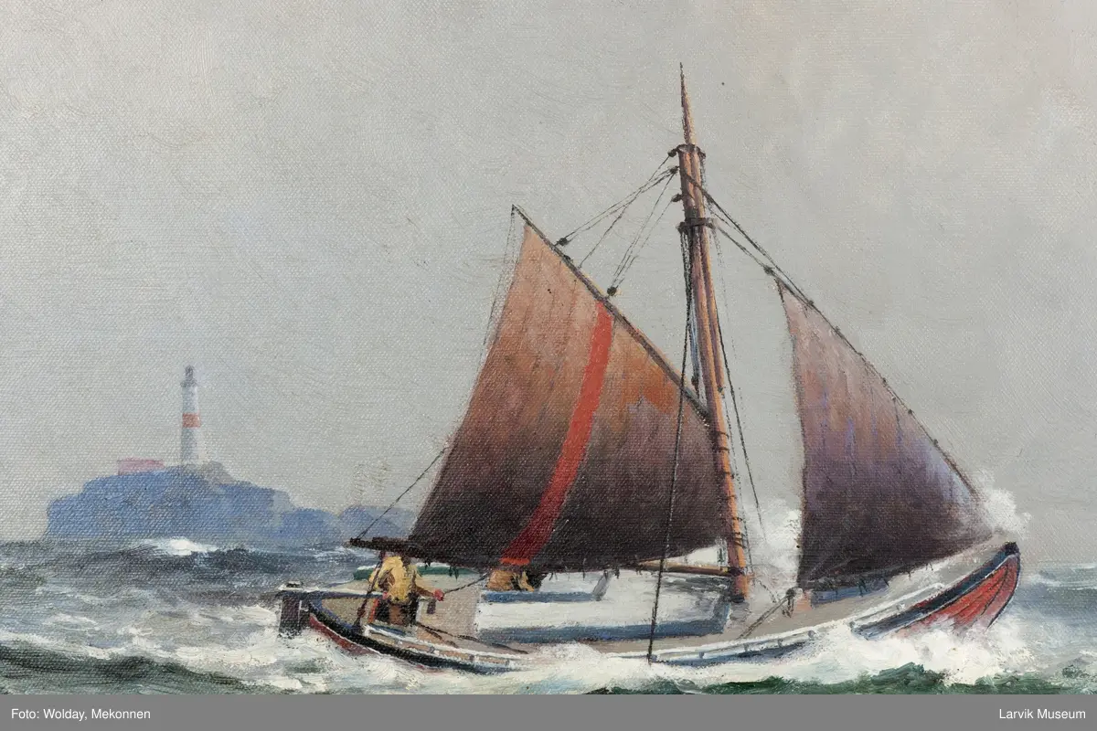Losbåt ved Geitungen fyr utenfor Skudeneshavn