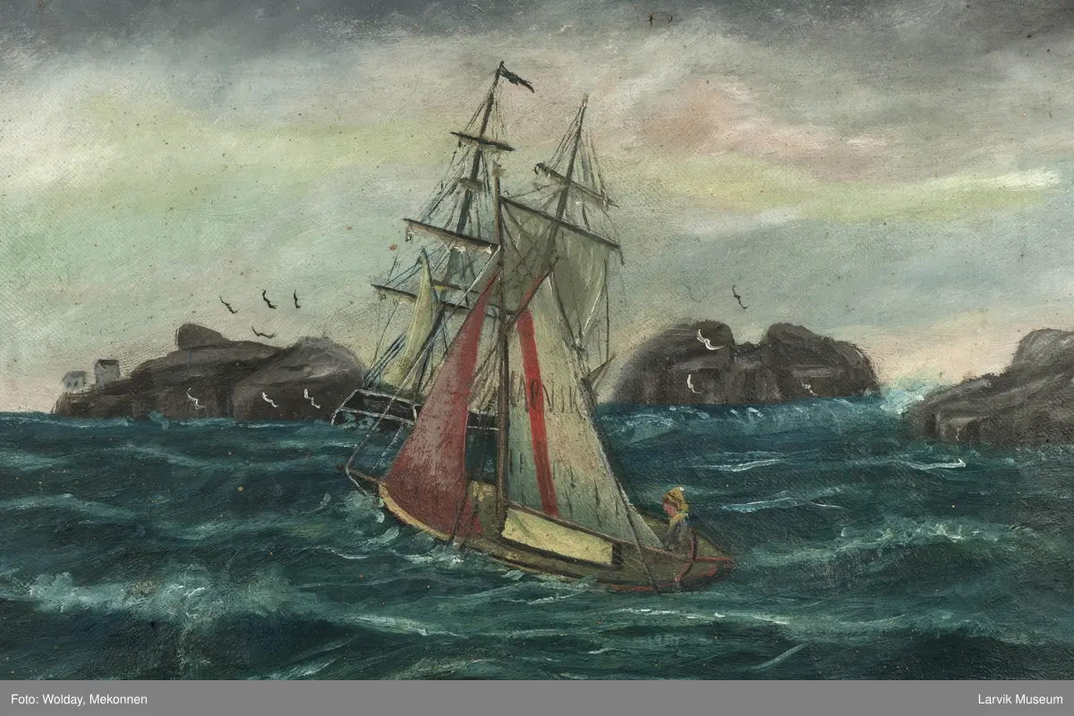 Losbåt Larvik og ukjent bark