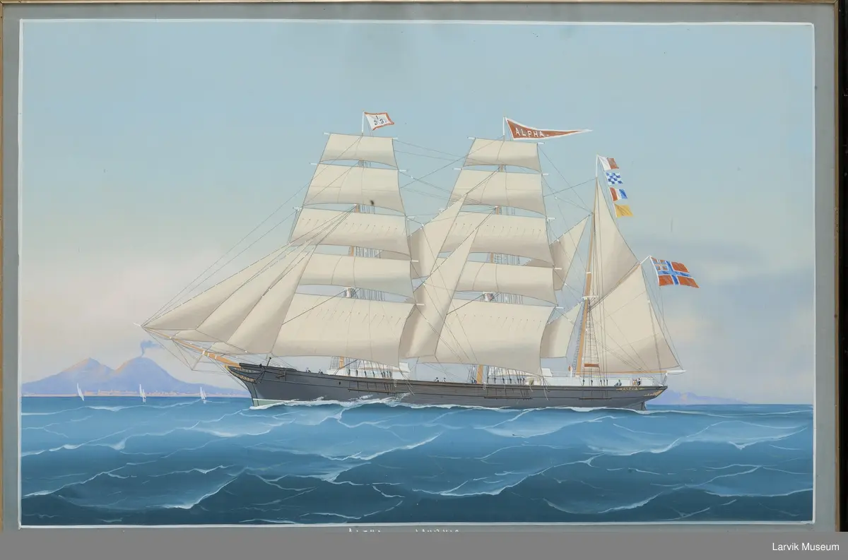 Barken Alpha, antagelig i Napoli-bukten