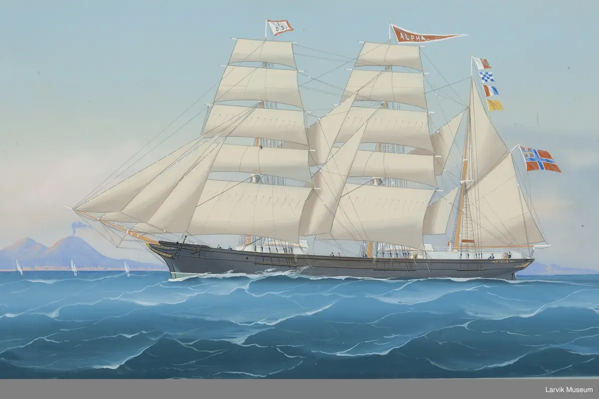 Barken Alpha, antagelig i Napoli-bukten