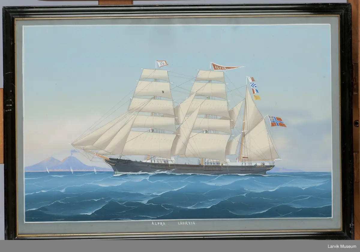 Barken Alpha, antagelig i Napoli-bukten