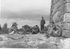 DYKAREKURS
Instruktionskurs för spordykare vid Älvsnabbensmonument, Mysingen, sommaren 1965.