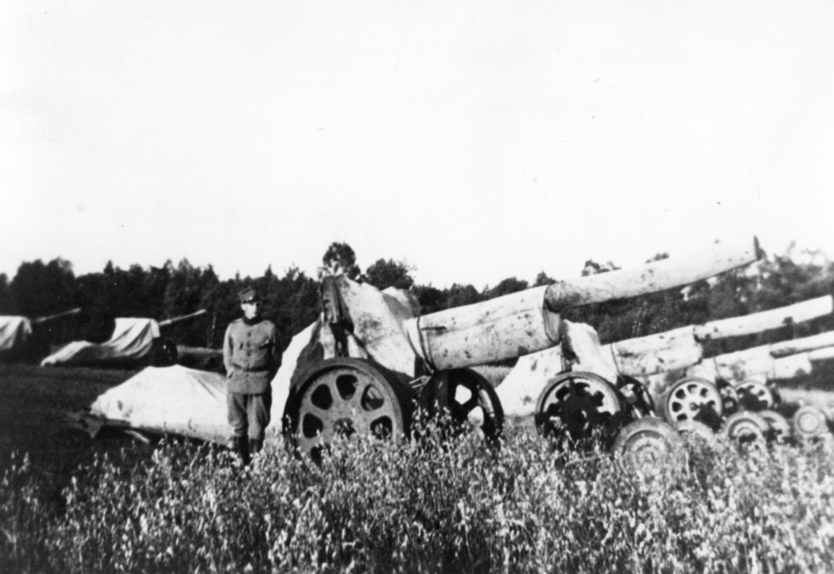 Kanon m/1934. 10,5 cm. På pjäsplatsen, Kronheden. A 6.