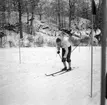 Från DM på skidor vid IKHPs stuga i Huskvarna den 30 januari 1956.