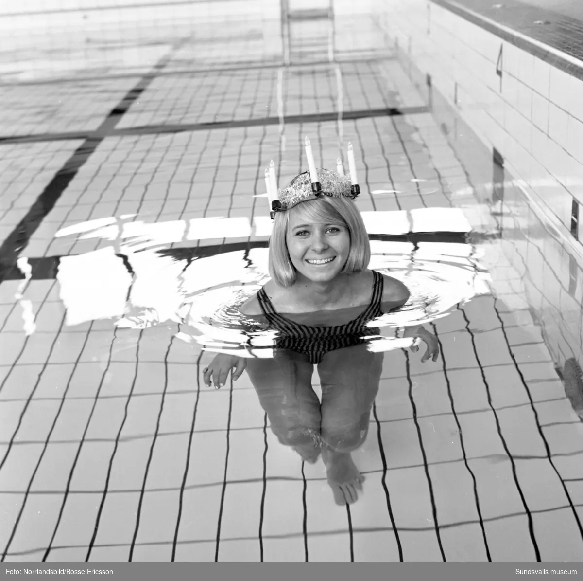Elitsimmerskan Elisabeth Berglund är Medelpads lucia 1965.
