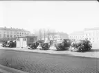 Taxi på torget.  Vänersborg