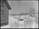 Kometen på Torpet (Arnstorp) - glasplåten skrapad så att det verkligen ser ut som en komet.